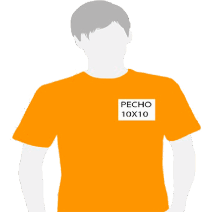 001 - CAMISETA PERSONALIZADA CON IMPRESIÓN PECHO 8X8
