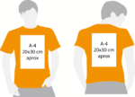 CAMISETA PERSONALIZADA IMPRESIÓN ESPALDA A4 Y PECHO A4